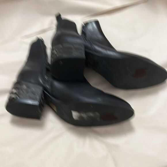 JEFFREY CAMPBELL BOONE BLACK LEATHER BOOTIE SIZE 6 - Picture 5 of 7